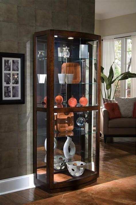 glass and steel curio cabinets|unfinished curio with glass doors.